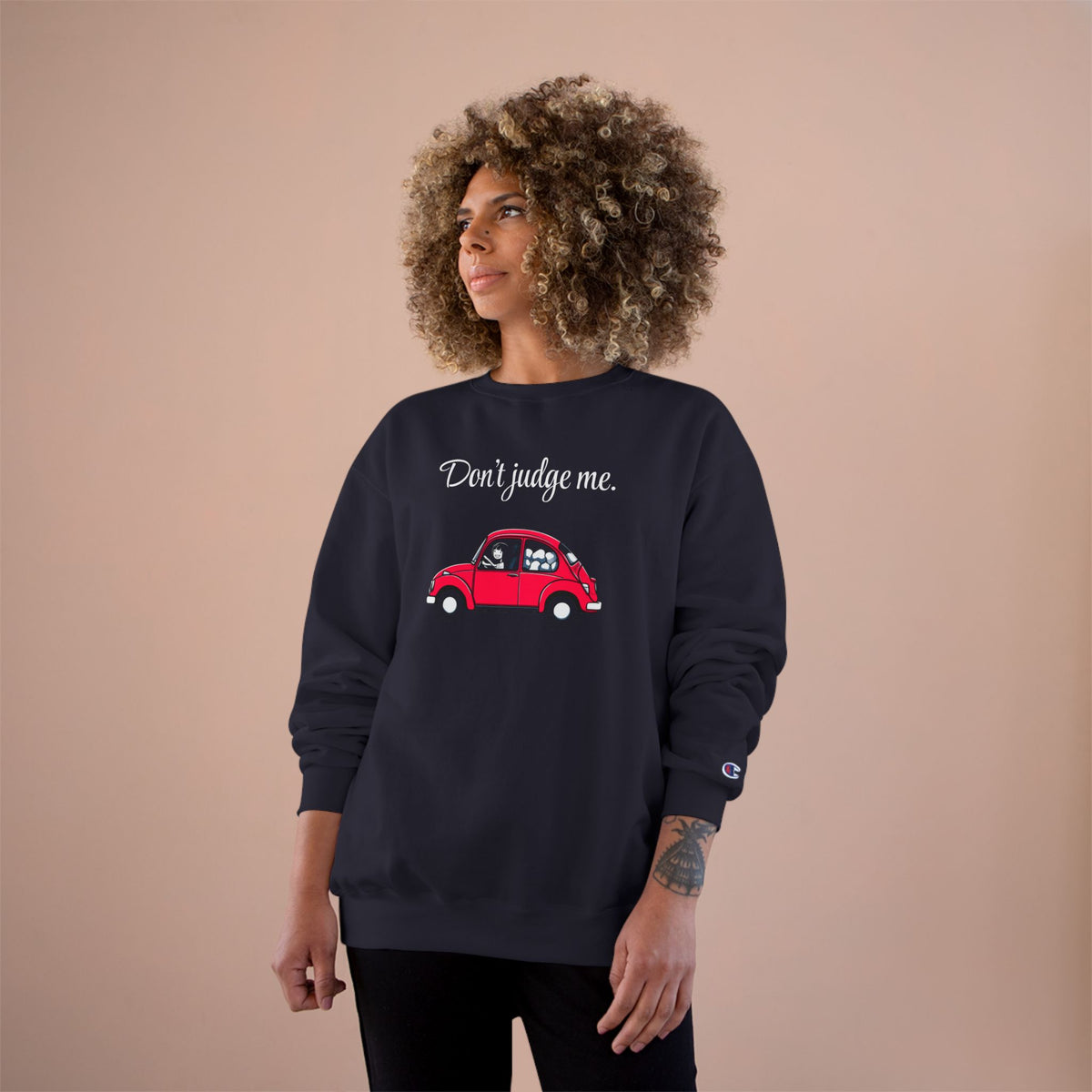 Don't judge me. | skiptherock crewneck