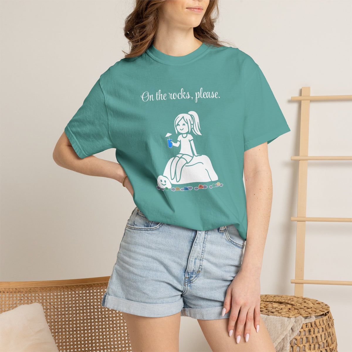 On the rocks, please | skiptherock tee