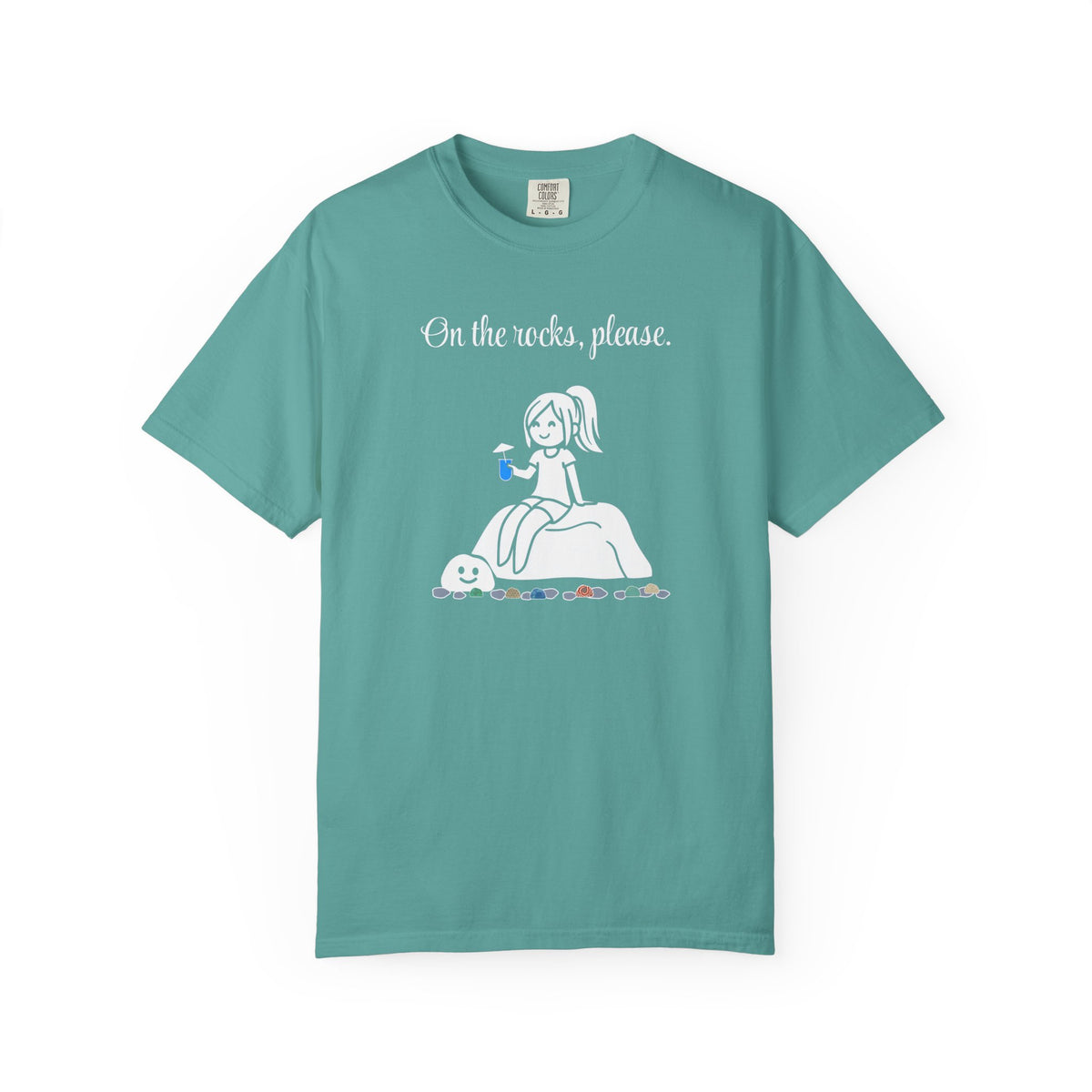On the rocks, please | skiptherock tee