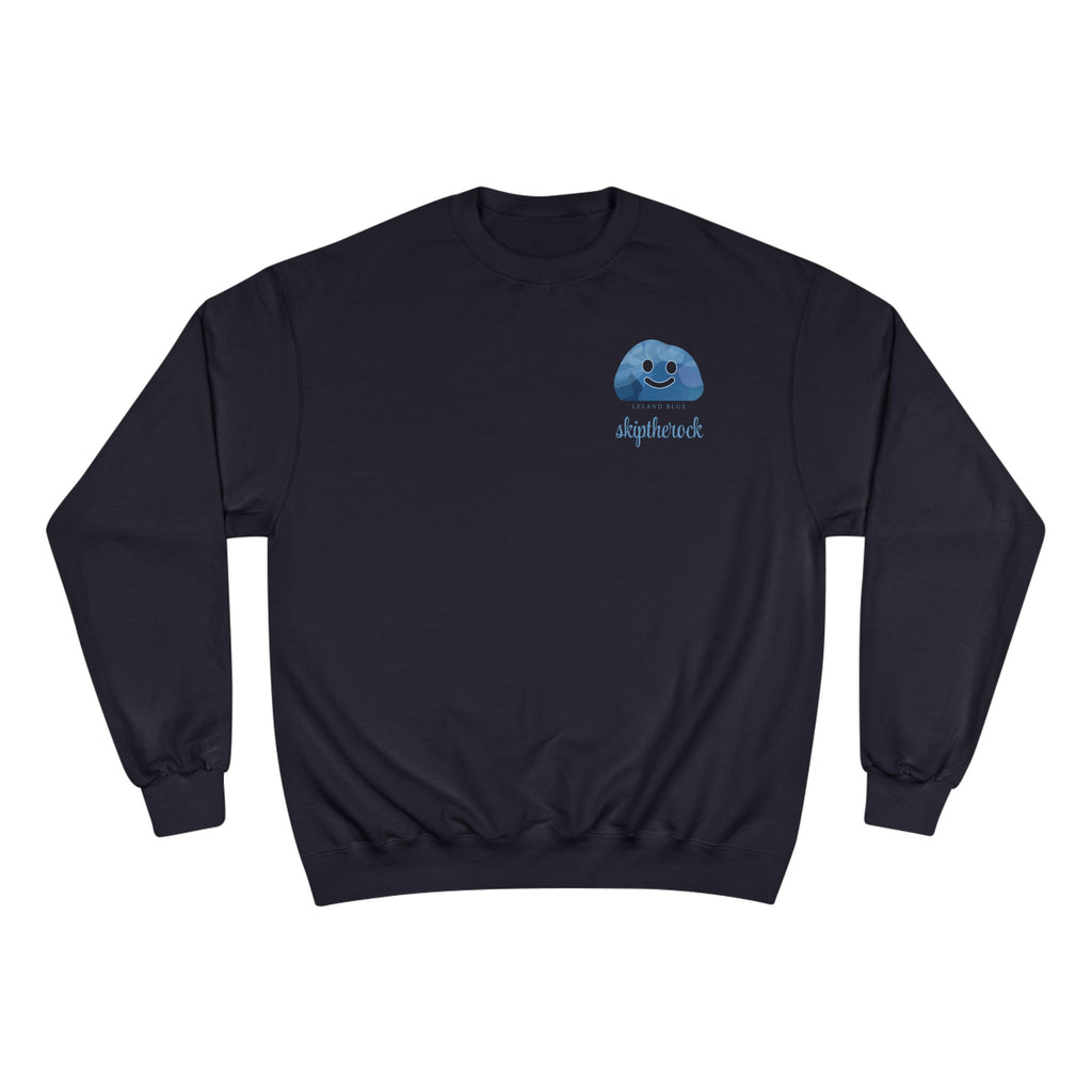 "Leland Blue" Skip the Rock crewneck ·  Champion