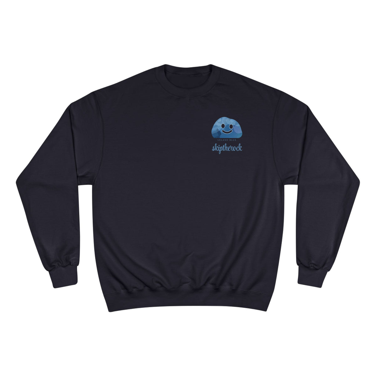 "Leland Blue" Skip the Rock crewneck ·  Champion