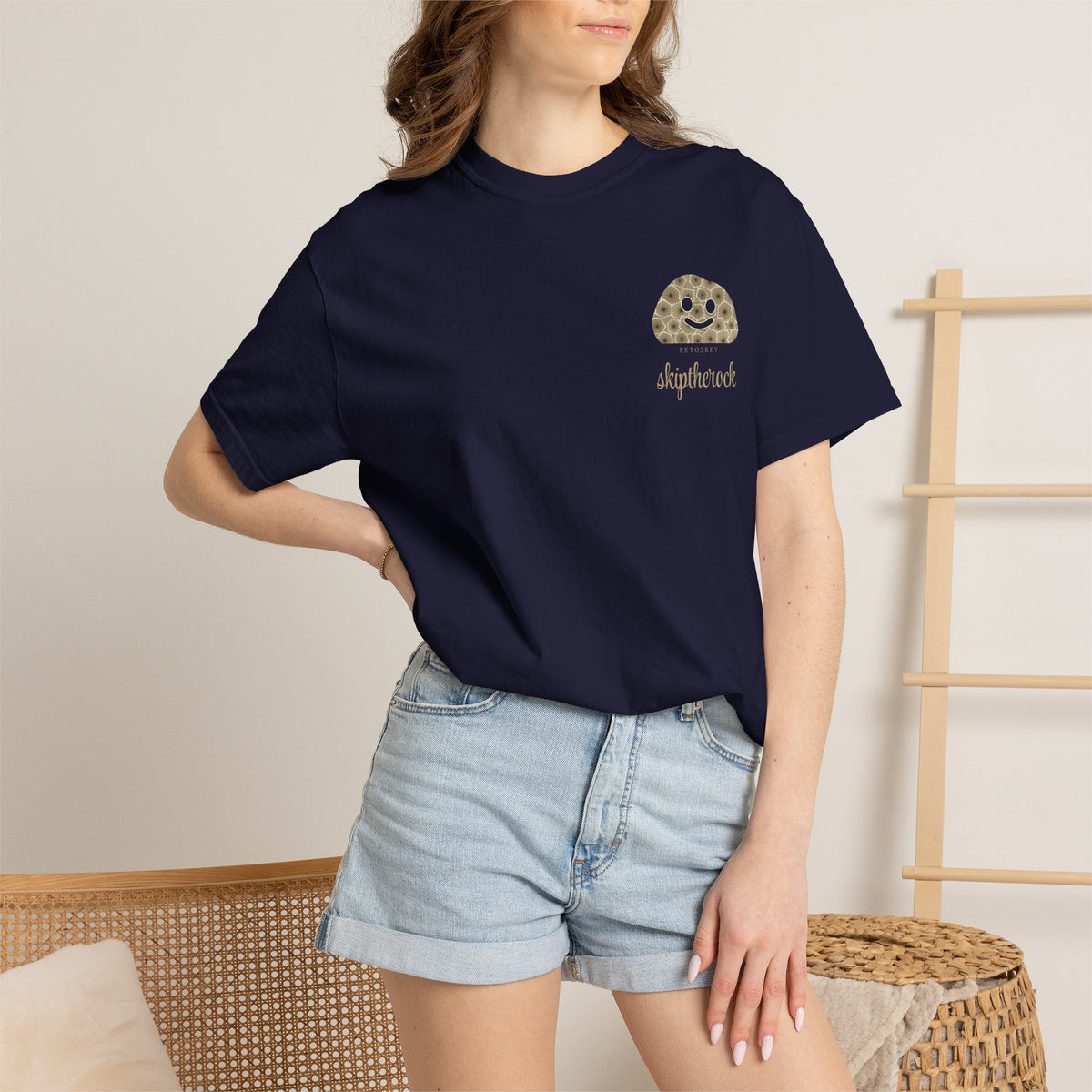 "Petoskey" Skip the Rock shirt - Great Lakes Rockhound