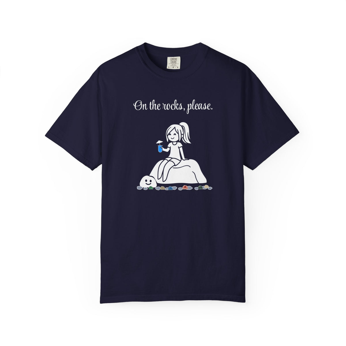 On the rocks, please | skiptherock tee