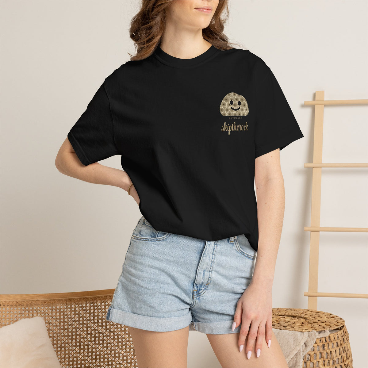 "Petoskey" Skip the Rock shirt - Great Lakes Rockhound