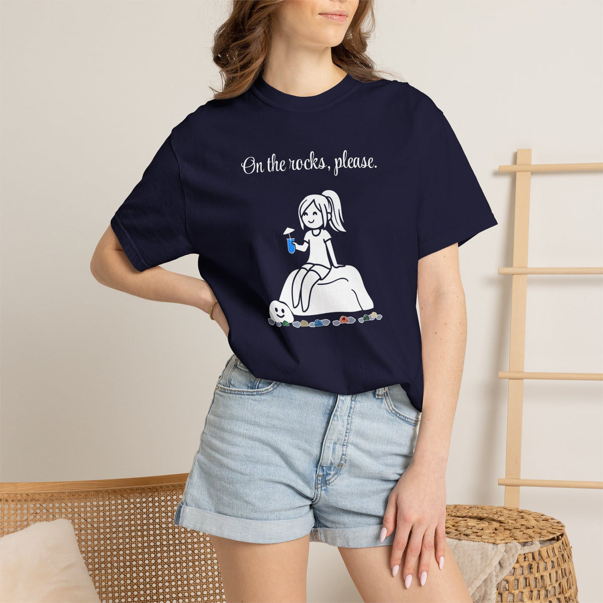 On the rocks, please | skiptherock tee